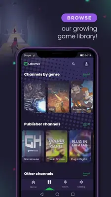 Utomik - PC and cloud gaming android App screenshot 2